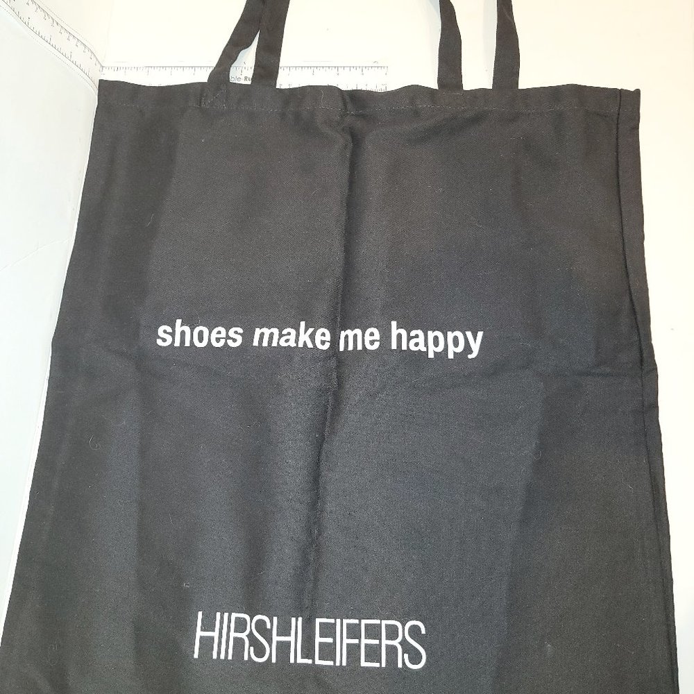 Hirshleifers Black Canvas Cloth Oversized Shopping Bag, 24" x 21.5" boot box!